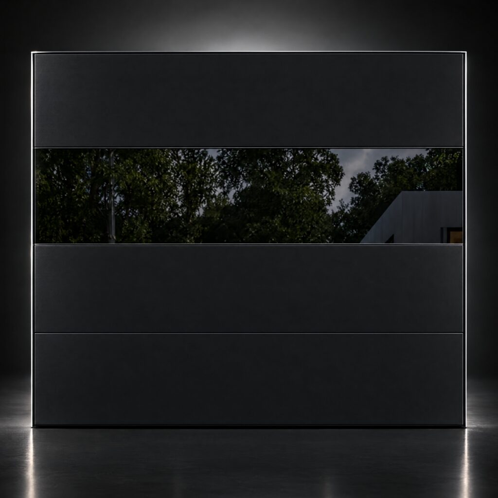 Struxa Flush Glass Steel Garage Door