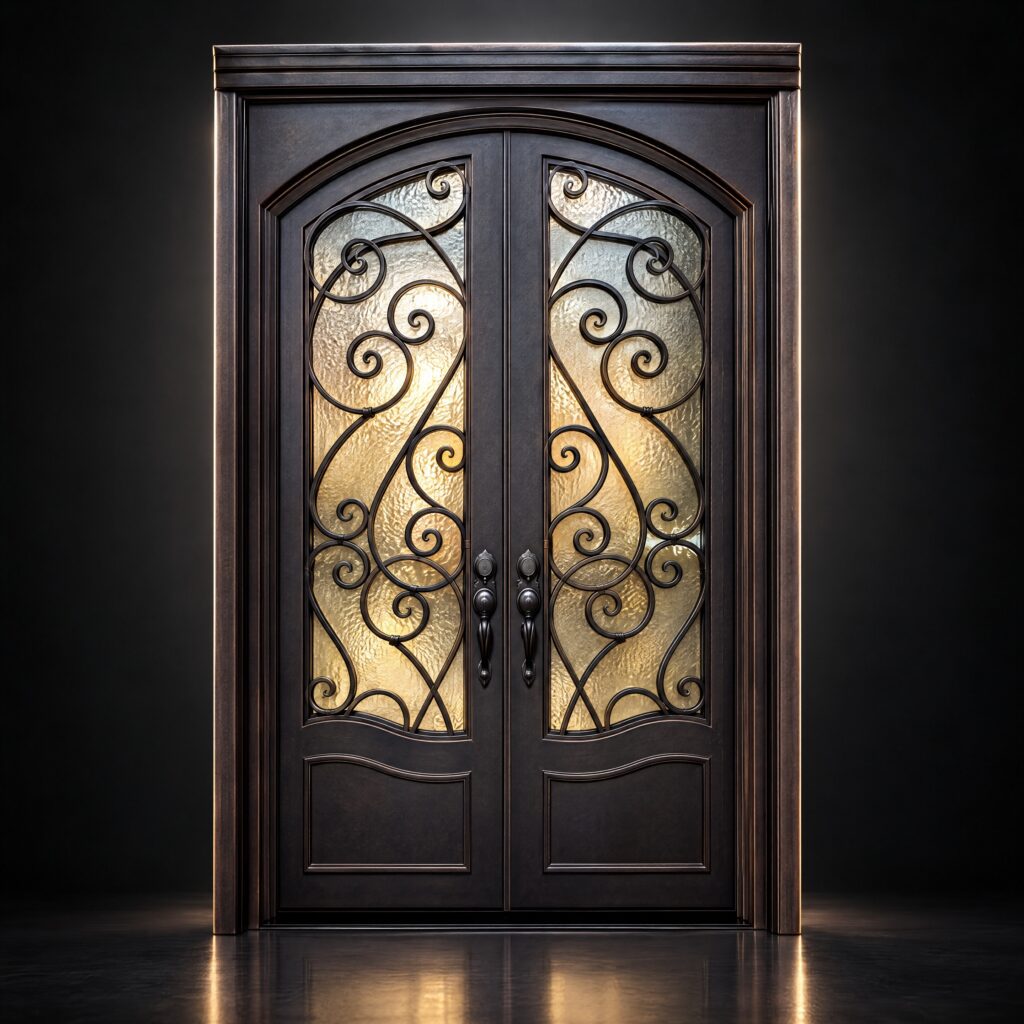 Struxa Wrought Iron Double Entry Door