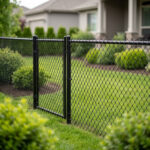 Black PVC-Coated Chain Link Fence Fabric - 6ft ft. x 50 ft. - 11.5 Gauge Core, Weather & Rust Resistant - Image 2