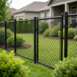 Black PVC-Coated Chain Link Fence Fabric - 6ft ft. x 50 ft. - 11.5 Gauge Core, Weather & Rust Resistant - Image 3