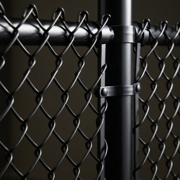 Black PVC-Coated Chain Link Fence Fabric - 6ft ft. x 50 ft. - 11.5 Gauge Core, Weather & Rust Resistant - Image 5