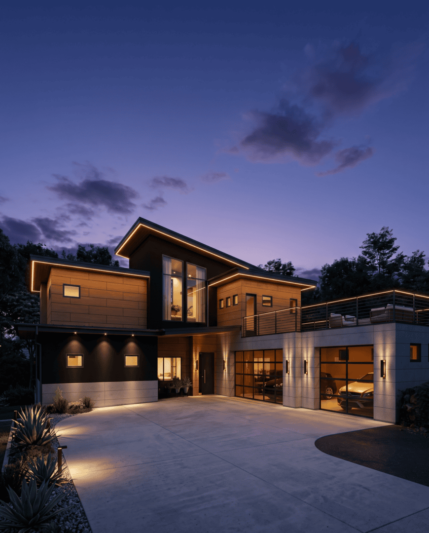Custom home exterior