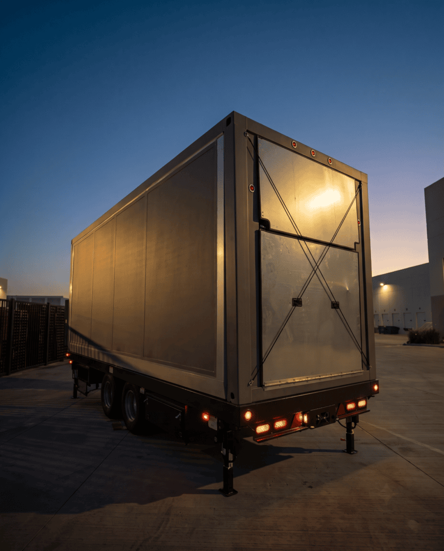 Unit folded for transport