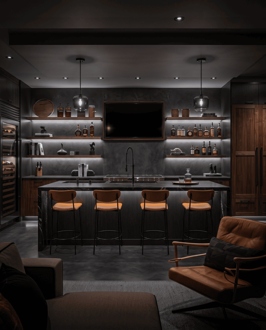 Kitchen and living area
