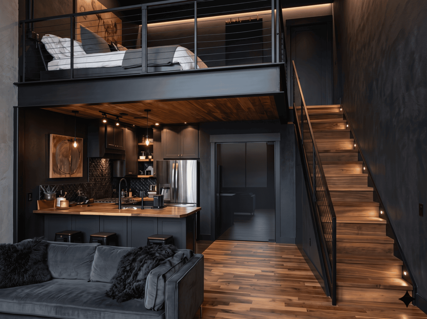 The mezzanine loft